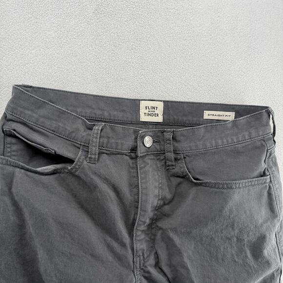 Flint Tinder Pants Men's 30x30 Gray Straight Chino Huckberry Preppy Outdoor - Picture 1 of 10